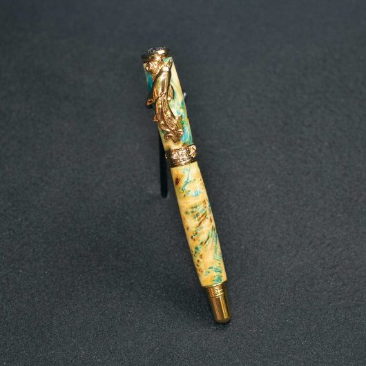 #137 - Dyed Yellow Cedar Burl (Dolphin)